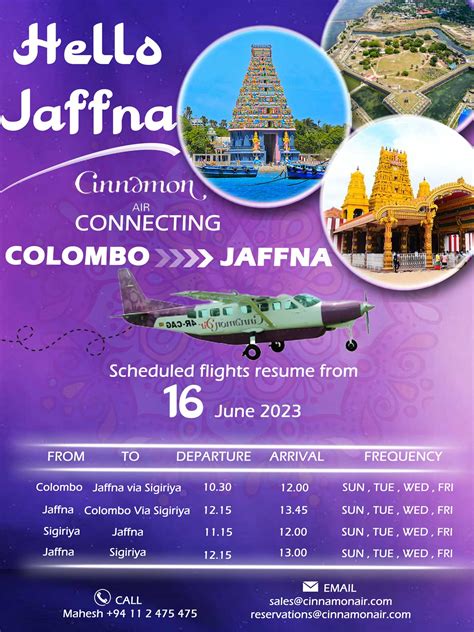 Cinnamon Air | Jaffna Scheduled Flights are Resuming!