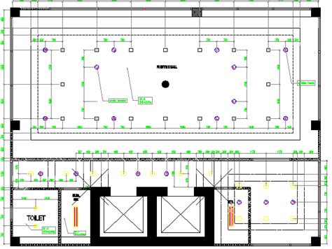 Function hall architecture layout plan details dwg file - Cadbull