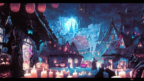 Halloween Town. 6K wallpaper download