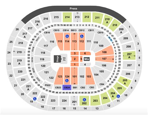 Wells Fargo Center Seating Chart + Rows, Seats and Club Seats