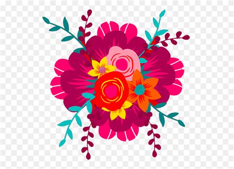 Flower Clip Art Life - Day Of The Dead Flowers Clipart - FlyClipart