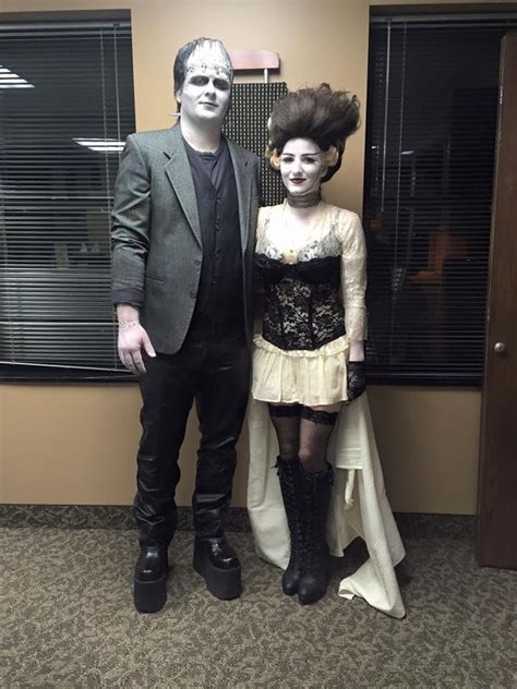 Frankenstein and Bride of Frankenstein DIY Halloween Costume ...