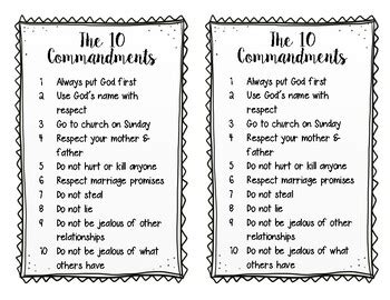 Free Catholic Ten Commandments Printable - PRINTABLE TEMPLATES