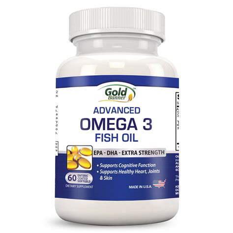 Omega 3 Fish Oil | Gold Banner