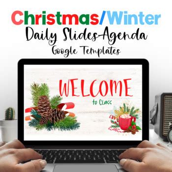 Slides Template Google Slides Winter/Christmas theme by Instaprint Teacher