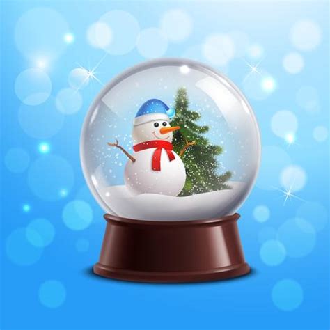 Snow globe with snowman 472269 Vector Art at Vecteezy