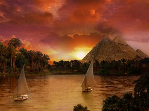 Pyramid sunset by batkya on DeviantArt