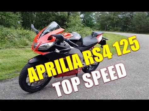 APRILIA RS4 125 TOP SPEED - YouTube