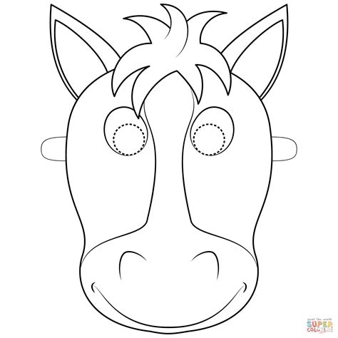 Horse Mask coloring page | Free Printable Coloring Pages