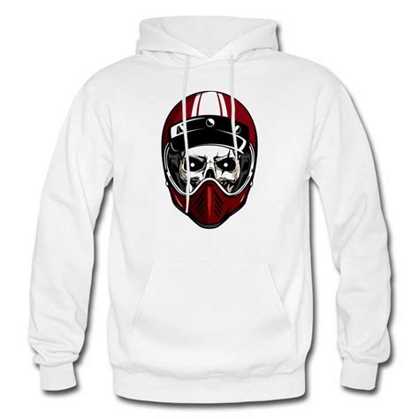 Racer Biker Skull Pullover Hoodie Unisex Hoodie Mens - Etsy UK