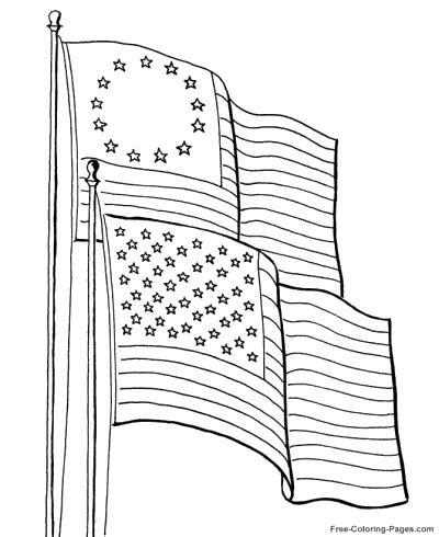 American Flag Coloring Pages