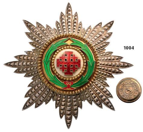 ORDER OF THE HOLY SEPULCHRE Grand Officer's Star. : Lot 2779 | Insignias, Militar