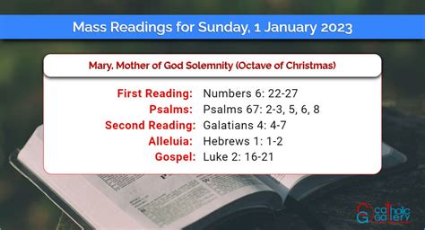 Daily Mass Readings for Sunday, 1 January 2023 - Catholic Gallery