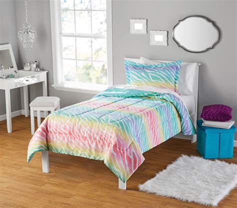 Pastel Rainbow Zebra Comforter Set – Twin XL – Walmart Inventory Checker – BrickSeek