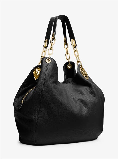 Michael Kors Fulton Large Leather Shoulder Bag in Black - Lyst