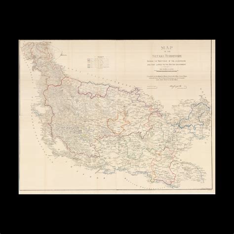 INDIA – SATARA DISTRICT MAHARASHTRA: Map of the Satara Territory ...