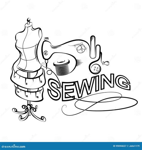 Vector Sewing Supplies Silhouette. | CartoonDealer.com #78064605