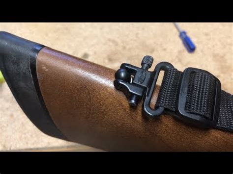 How To Install Swivel Stud Sling Mounts On A Shotgun - YouTube