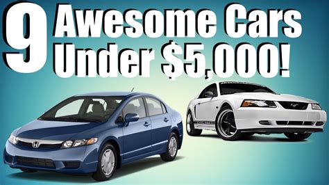 9 Awesome Cars Under $5,000! - YouTube