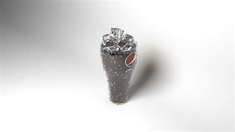 Glass of Pepsi With Ice Cubes 3D model | CGTrader