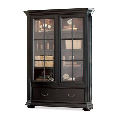 15 Photos Black Bookcases with Glass Doors