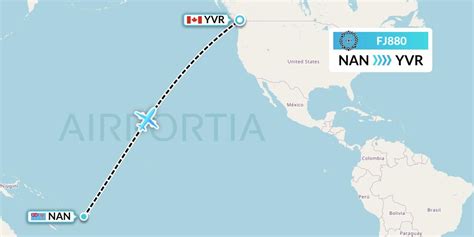 FJ880 Flight Status Fiji Airways: Nadi to Vancouver (FJI880)