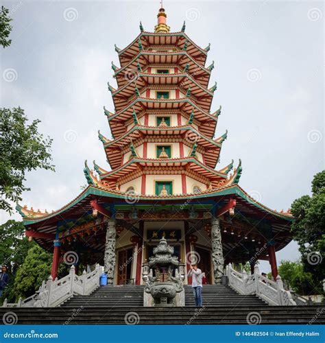 Semarang, Indonesia - December 3, 2017 : View of Pagoda Avalokitesvara ...