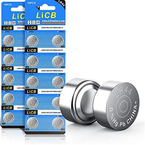 LiCB 20 PCS LR44 AG13 357 303 SR44 A76 Battery 1.5V Button Coin Cell Batteries for Small ...