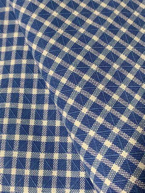 Blue & White Check Decorator Fabric Gingham Plaid Calico | Etsy