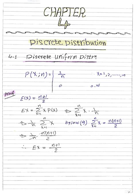 (PDF) Proof of Mean and variance for some of the Discrete Distribution such as Uniform ...