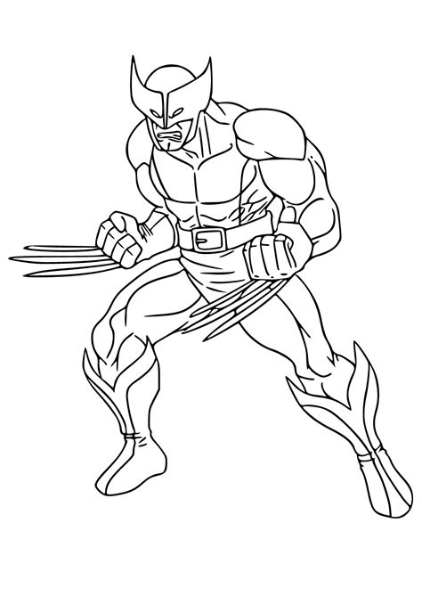 Free Printable Wolverine Protection Coloring Page for Adults and Kids ...