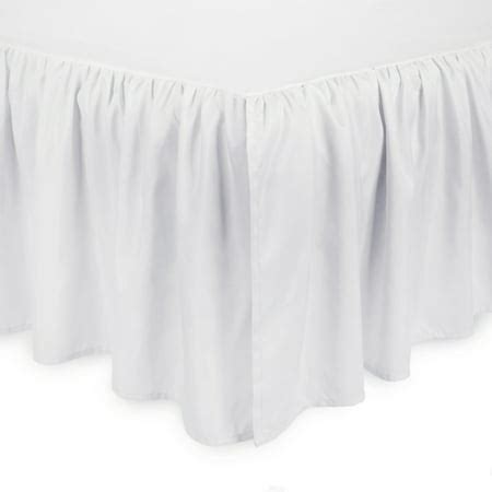 Tadpoles Microfiber Dust Ruffle Twin Bed Skirt, White - Walmart.com