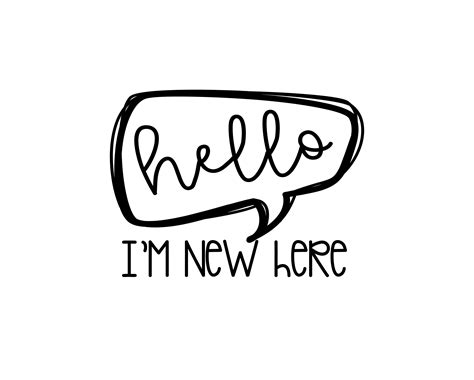 Hello I'm New Here, Name Plate, Baby Typo, Baby Tshirt Design, Text ...