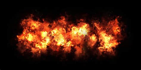 Fire Effect with Particles , Sparkles, Flame and Light on Black ...