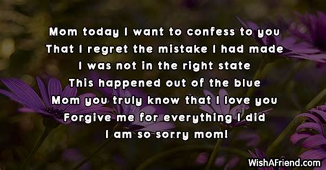 I Am Sorry Messages For Mom