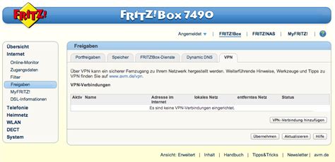 Fritzbox 7490 - VPN mit dynDNS einrichten - Modius - Techblog