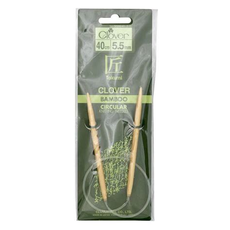 Clover Circular Knitting Needle 40 cm Natural