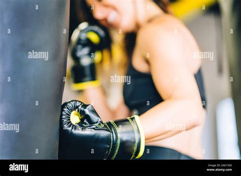 Female boxer training in gym Stock Photo - Alamy