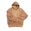 Barya NewYork Men's Woven Two Tone Brown Hooded Leather Jacket