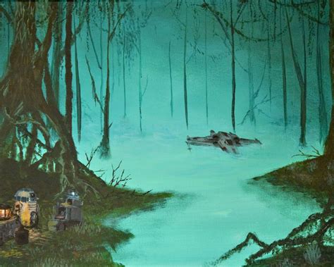 Dagobah Swamp Planet Original Art Print / Poster - Etsy