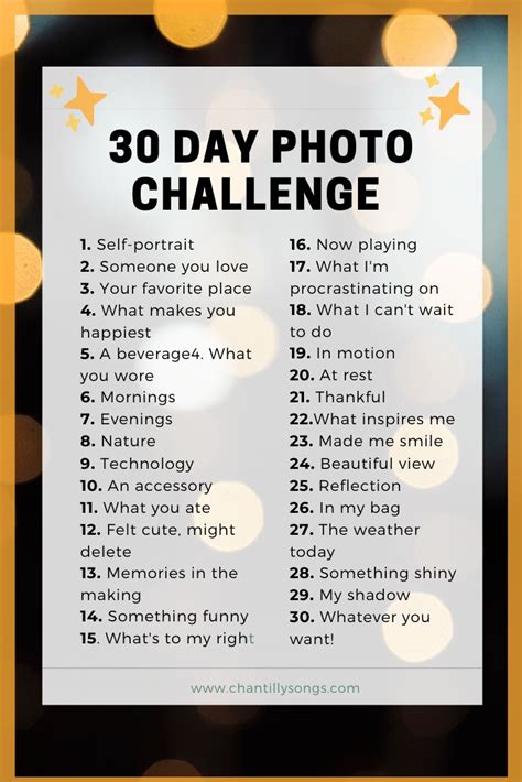 Do a 30-Day Photo Challenge for the New Year! | Photo challenge, 30 days photo challenge ...