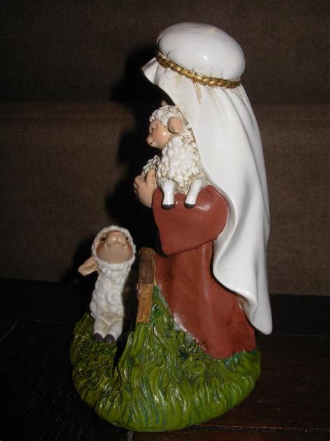 NEW Celebrate Home- Jesus Lamb of God Statue Shepherd Sheep Religious ...