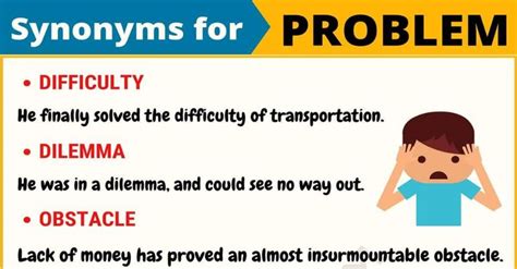 55+ Synonyms for "Problem" with Examples | Another Word for "Problem" • 7ESL | Words, Essay ...