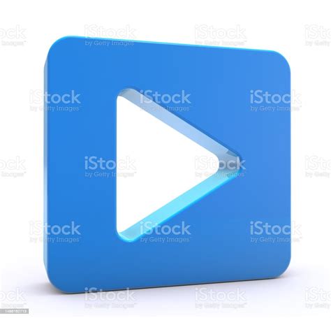 Play Button Shape Cutout 3d Isolated On White Background Play Button Door Portal Hole Play ...