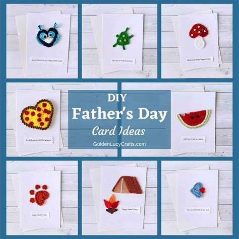 DIY Father’s Day Card Ideas, Handmade Cards - GoldenLucyCrafts