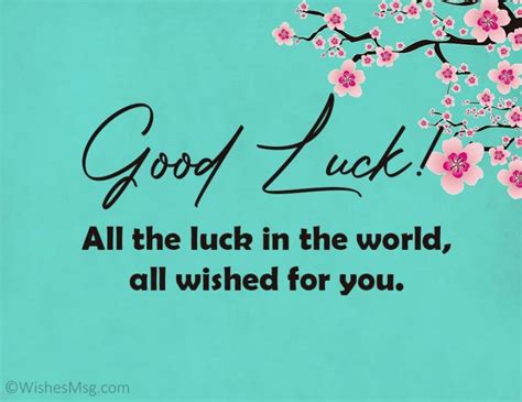 100+ Good Luck Wishes, Messages and Quotes - WishesMsg