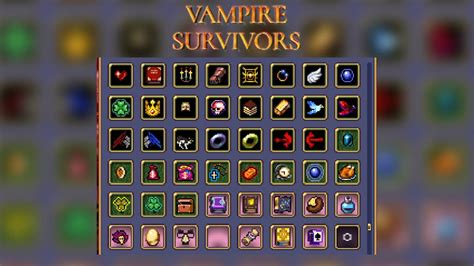 All Items in Vampire Survivors Collection List