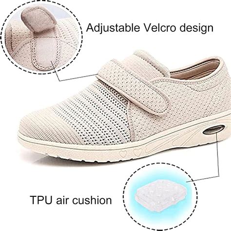 DITESABE Extra Wide Women's Diabetic Walking Shoes for Swollen Feet ...