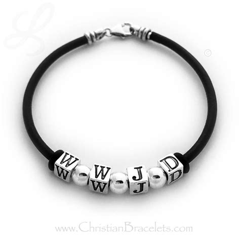 Leather What Would Jesus Do - Black WWJD Bracelet - WWJD-4