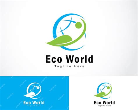 Premium Vector | Green world logo or icon design template eco health ...